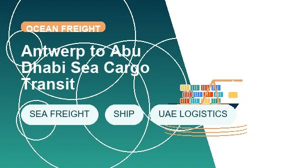 Antwerp to Abu Dhabi Sea Cargo Transit logistics process image