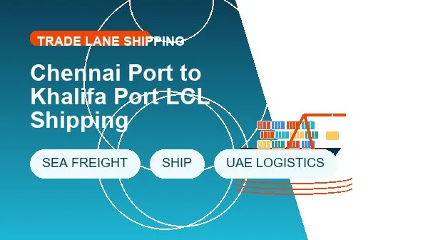Chennai Port to Khalifa Port LCL Shipping logistics process image