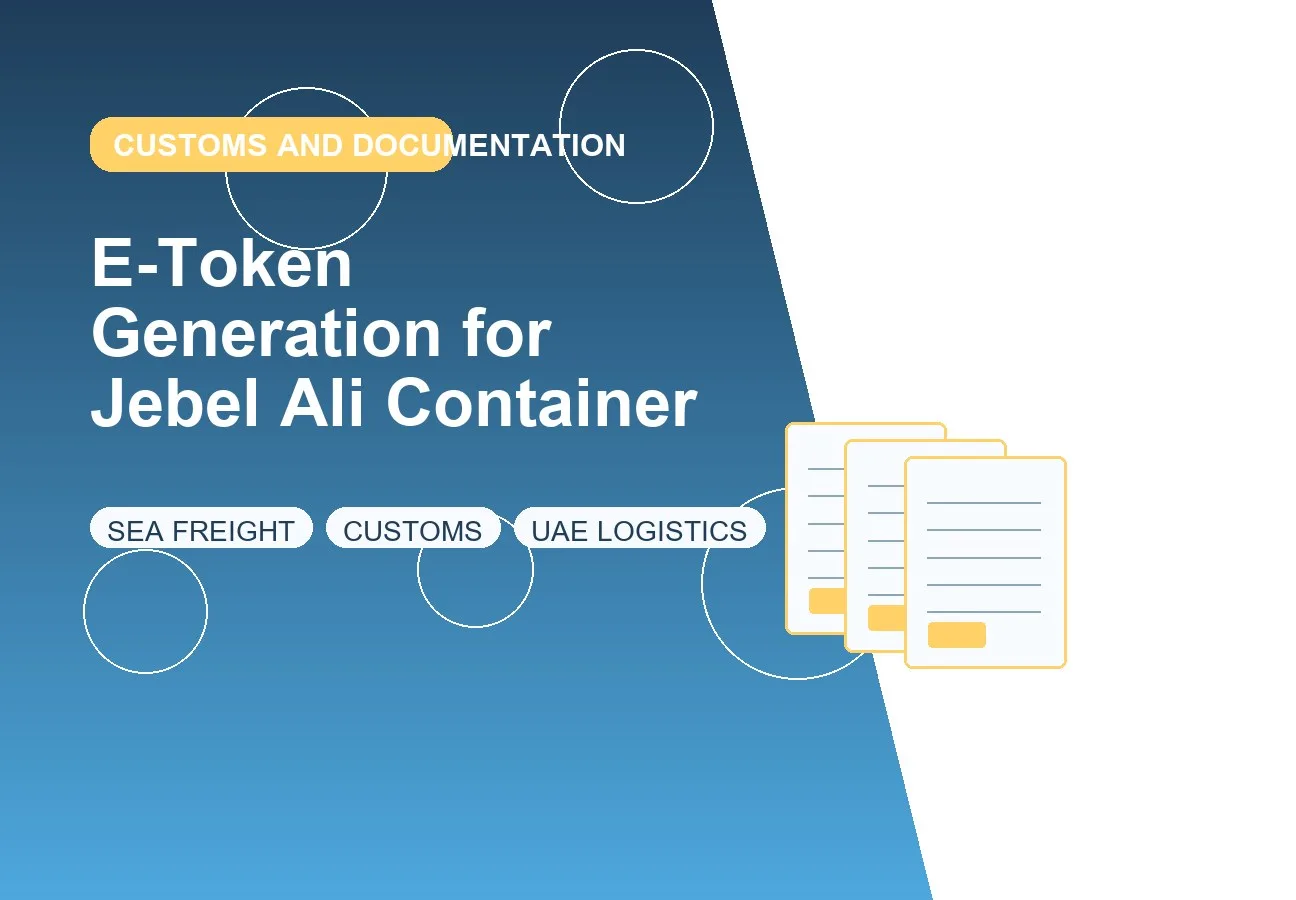 E-Token Generation for Jebel Ali Container design image