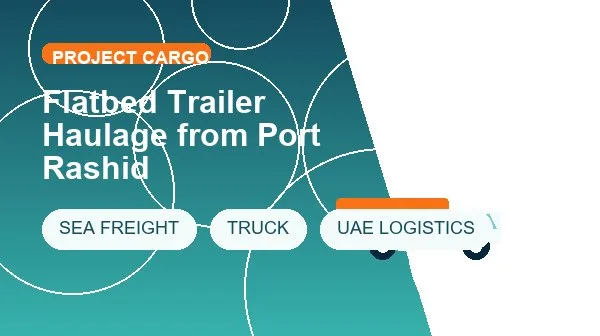 Flatbed Trailer Haulage from Port Rashid cargo handling image