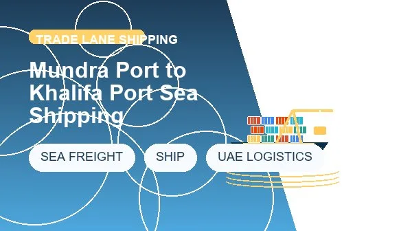 Mundra Port to Khalifa Port Sea Shipping logistics process image