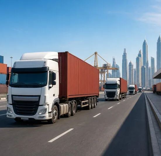 Road freight container transport