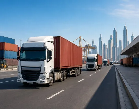 Road freight container transport
