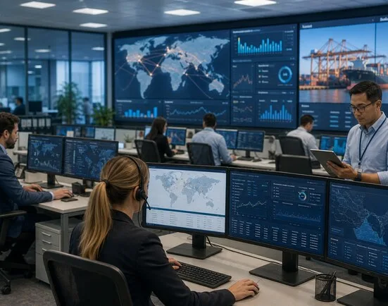 Logistics operations control room