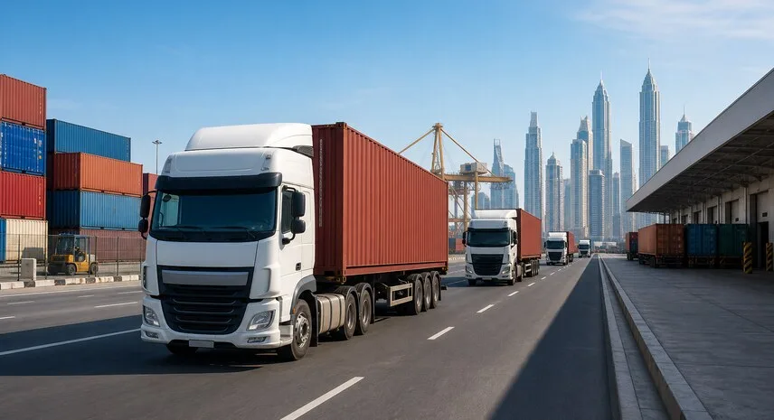 Road freight container transport