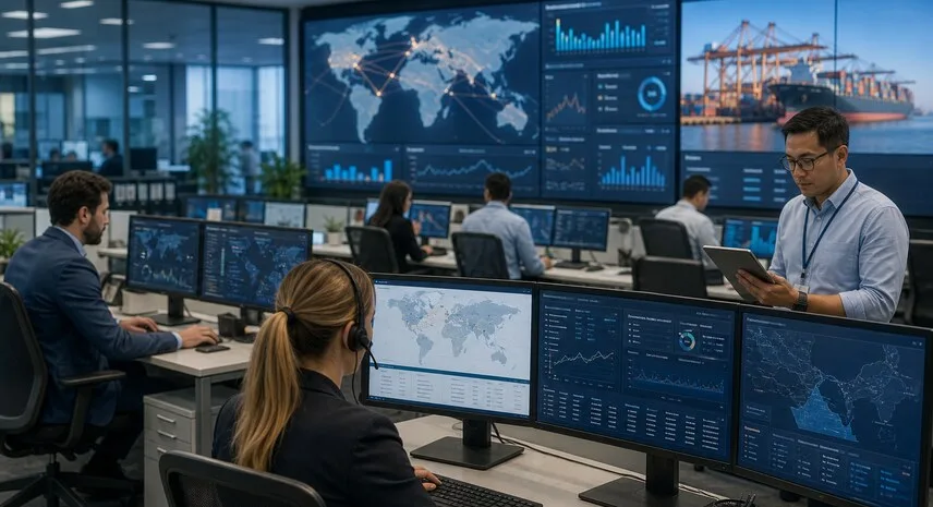 Logistics operations control room